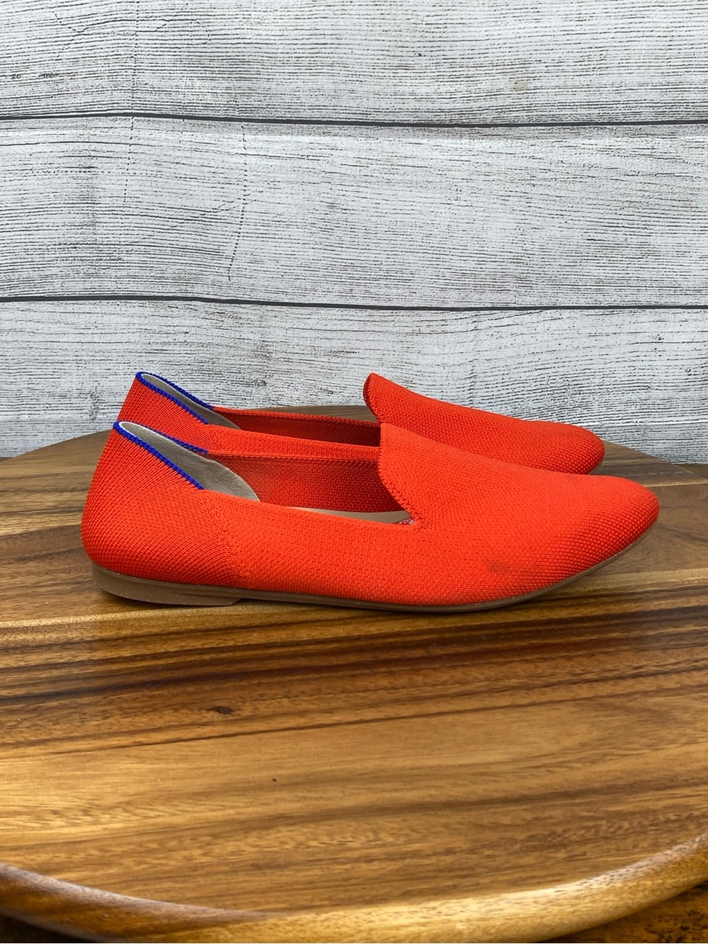 Rothy’s The Almond Loafer Poppy Red Knit Slip On Flats Women’s Shoe Size 6 - Picture 5 of 10